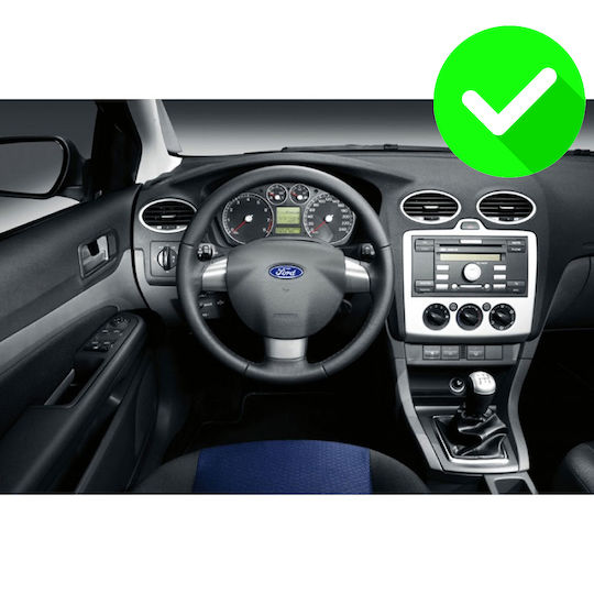 Carmedia Cmt4087a Фабричен 7'' Ford Всичко Черно