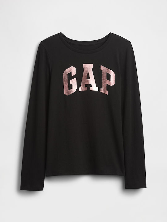 Bluza Pentru Copii Cu Mâneci Lungi Neagră