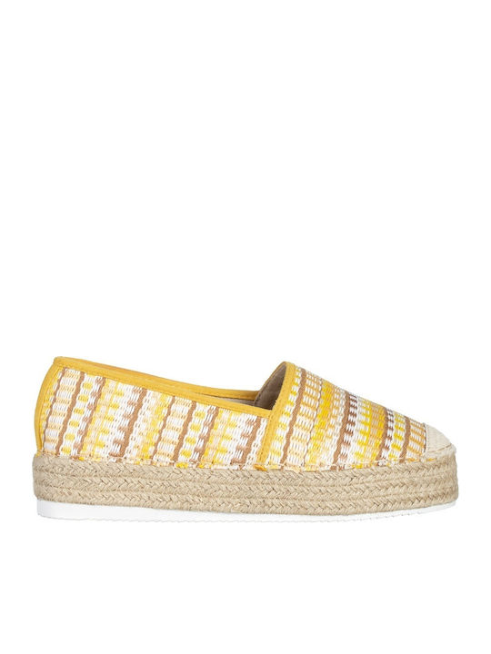 Espadrile Dama În Culoare Galbenă