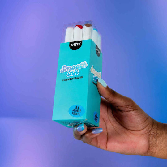 Omy Smooth Ink Алкохолни Маркери Комплект 9 бр