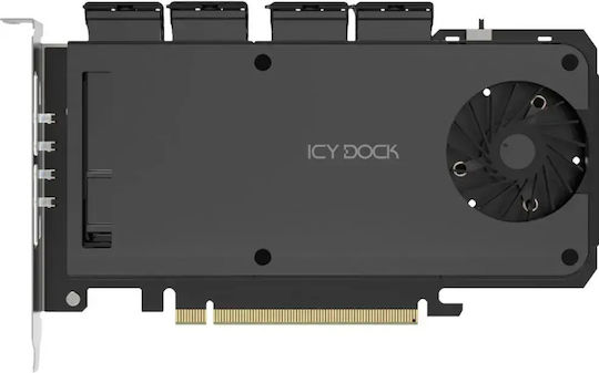 Κάρτα Icy Dock Adapter 4 X M.2 Nvme Ssd Mobile Rack Adapter Card