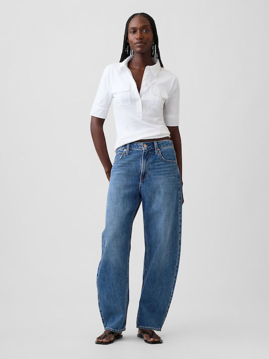 Damen Crop Top Baumwolle Weiß