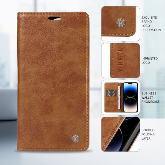 Yikatu Yk-006 Book Case Brown Oppo Reno16 5G Reno16 Pro 5G