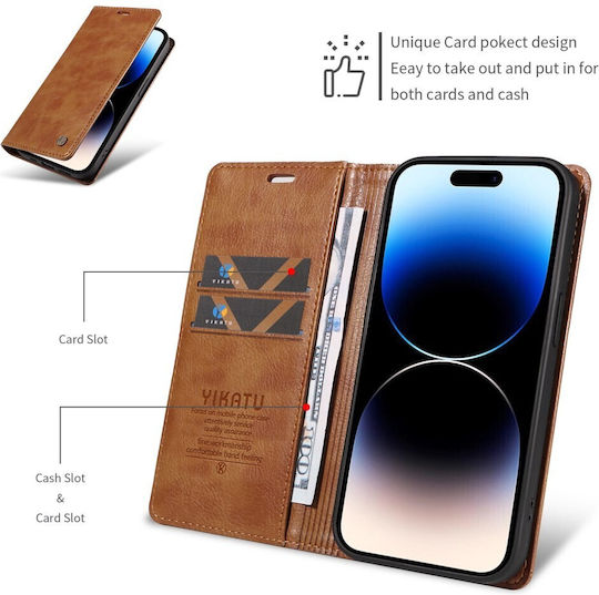 Yikatu Yk-006 Book Case Brown Oppo Reno16 5G Reno16 Pro 5G