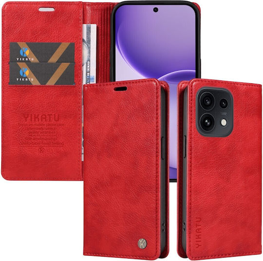 Yikatu Yk-006 Book Case Red Oppo Reno16 5G Reno16 Pro 5G