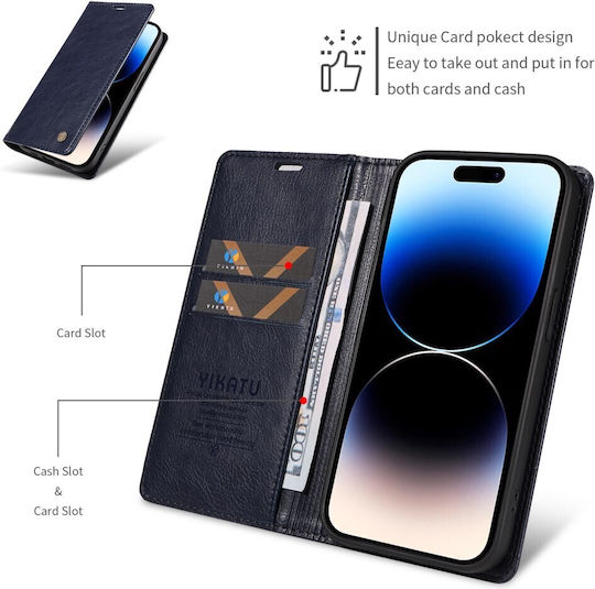 Yikatu Yk-006 Book Case Navy Blue Oppo Reno16 5G Reno16 Pro 5G