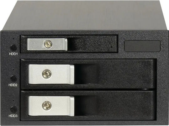 Inter-Tech IPC ST-3525 Hard Drive Case for 3 Hard Drives 2.5" / 3.5" SATA III in Schwarz color