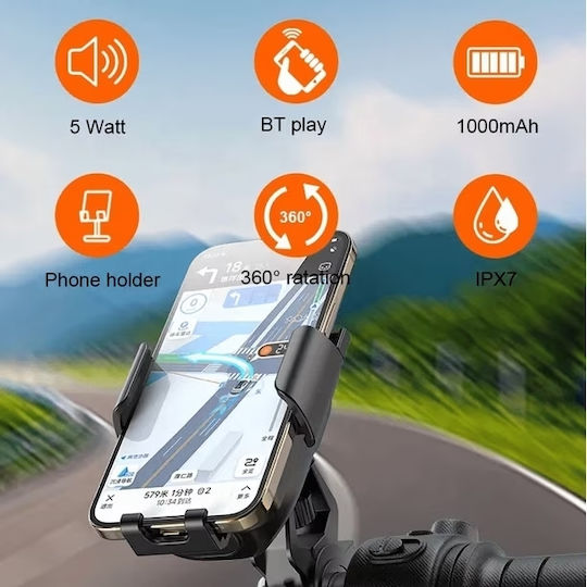 Suport de Telefon Mobil pentru Motocicletă cu Braț Reglabil pentru Ghidon