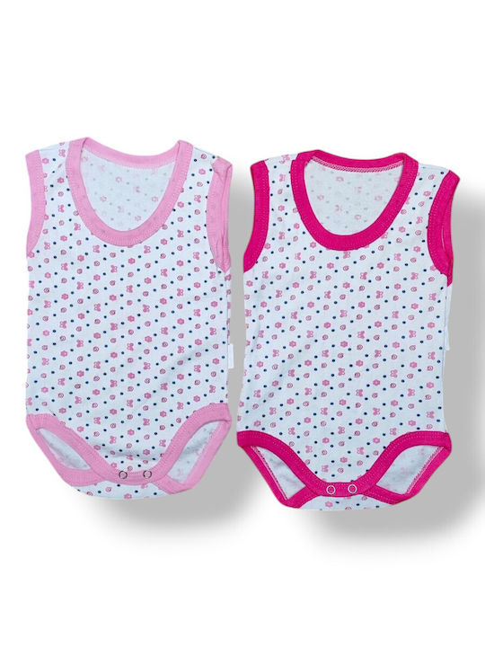 Babydom Set Baby Bodysuits White Pink Fuchsia Babydom Set Baby Bodysuits White Pink Fuchsia