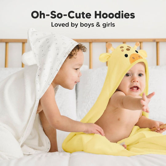 Kea Babies Βρεφική Κάπα-Μπουρνούζι με Κουκούλα Πράσινη 89x89εκ.