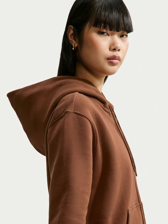 Studio Fleece Damen Sport Jacke Braun