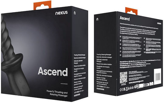 Nexus Ascend Vibrator De Masaj Cu Impulsuri Și Rotire Cu Control De La Distanță Negru