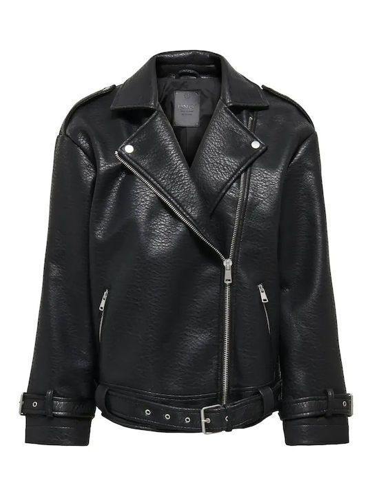 Damen Biker Jacke Schwarz