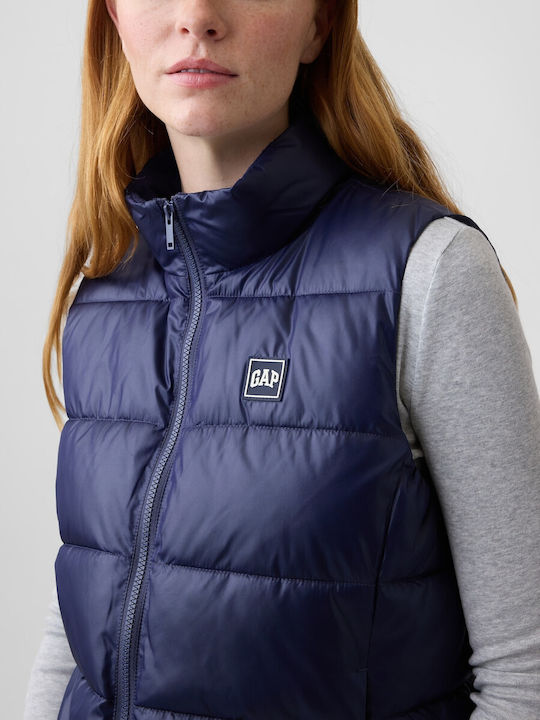 Women's Sleeveless Puffer Jacket for Winter Dark Night