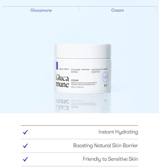 VT Cosmetics Glucamune Ενυδατική Κρέμα Προσώπου 100ml