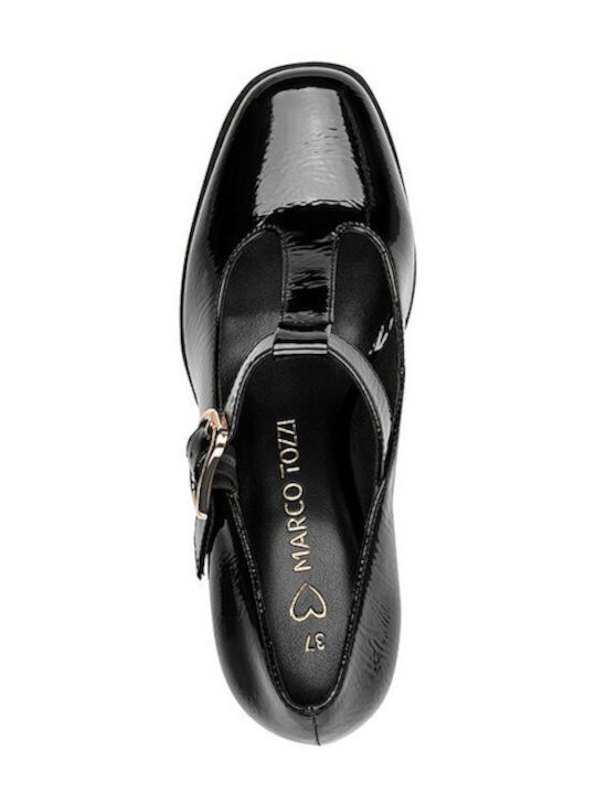 Pumps aus Schwarz Lackleder