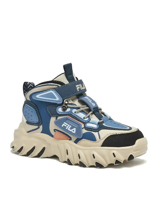 Kids Sneakers with Hoop & Loop Closure Beige