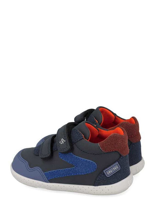 Anatomic Kids Barefoot Ankle Boots with Hoop & Loop Closure Blue