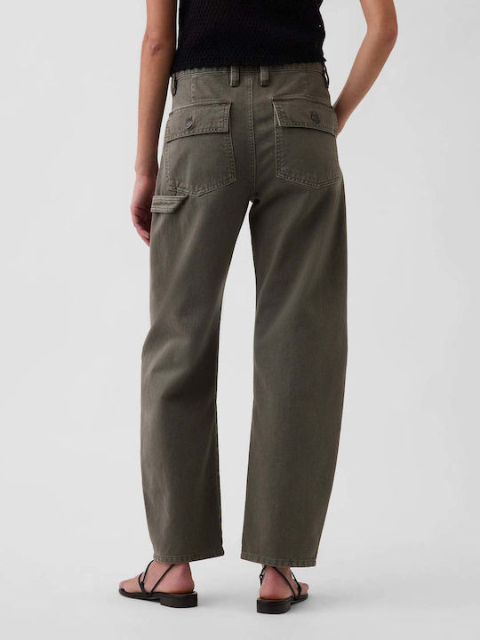 Pantalonă de damă din țesătură Black Moss Green