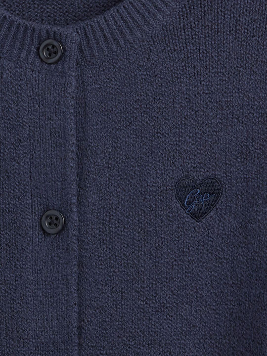 Kids Cardigan Cotton Vintage Navy