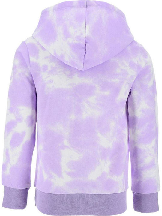 Kids Sweatshirt With Lilac Hood