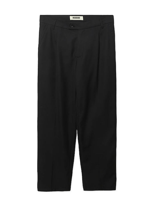 Мъжки Панталон Костюм Loose Fit Черен