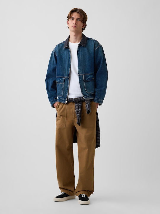 '90s Ανδρικό Παντελόνι Loose Fit Cream Caramel