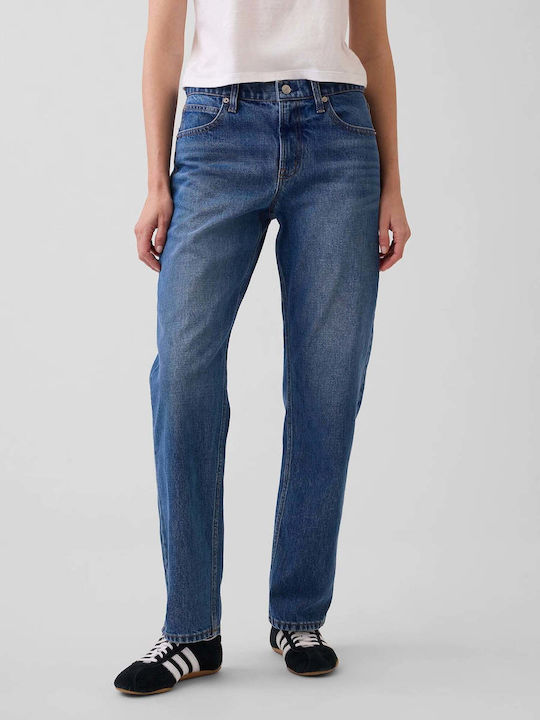 Damen Jeans Hosen Mid Rise in Schlank Passform