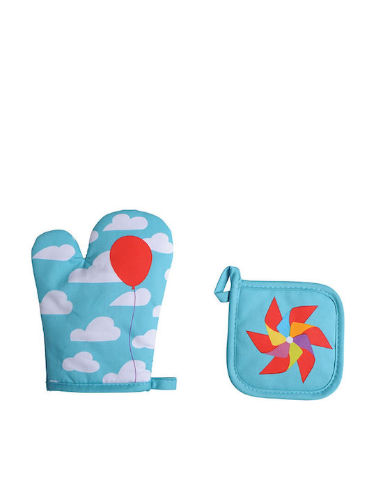 Tiseco Aqua Kids Blue Kitchen Apron 4 Pieces Tiseco Aqua Kids Blue Kitchen Apron 4 Pieces