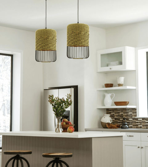 Sun Light Pendant Light Green 27cm