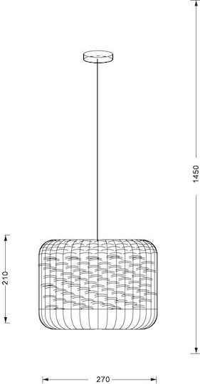 Sun Light Hängelampe Schwarz mit Seil für Fassung E27 27cm.