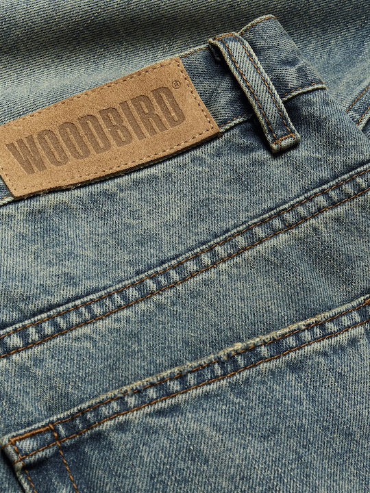 Мъжки Джинсов Панталон Син 2636-105-Washed-Mid-Blue