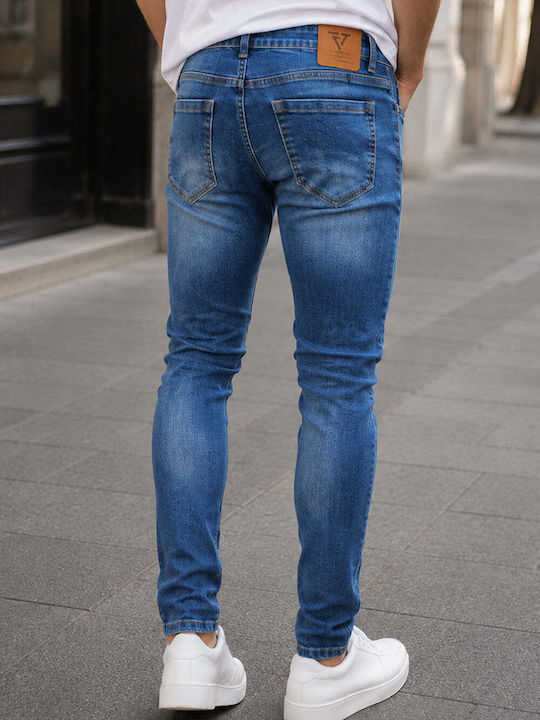 Herren Jeanshosen Slim Fit Blau