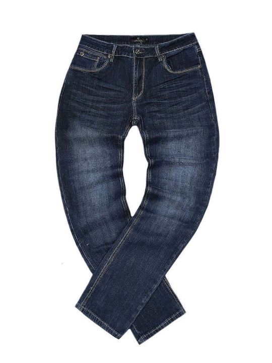 Мъжки дънков панталон Slim Fit Blue-black