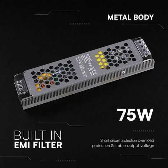 V-TAC Surse De Alimentare LED IP20 Putere 75W Cu Tensiune De Ieșire 24V