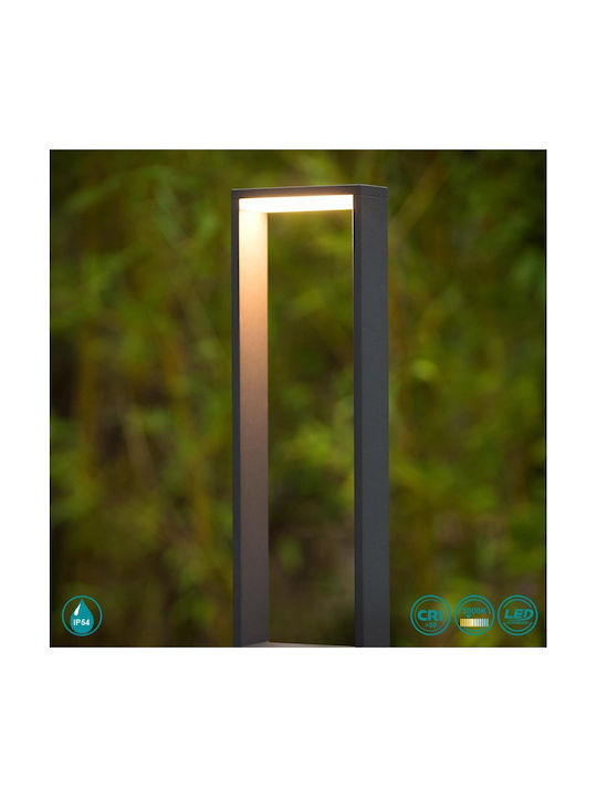 Lucide Lightning Goa Външна Стояща Лампа Малък Пост LED 6.5W с Топло Бяла Светлина IP54 Черна