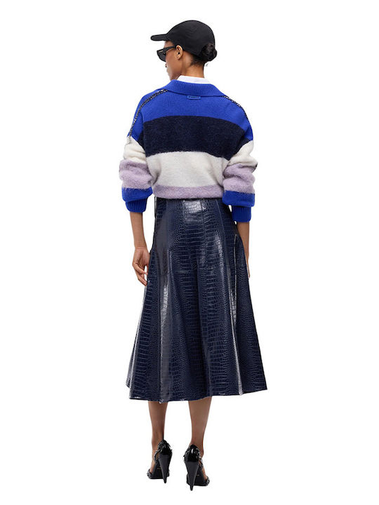 Midi Damenrock Blau