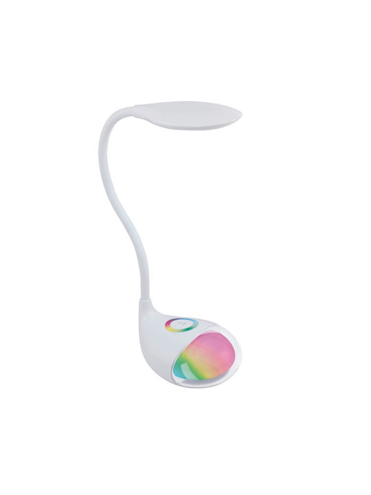 Eglo Cabado LED Office Lamp with Flexible Arm in White Color