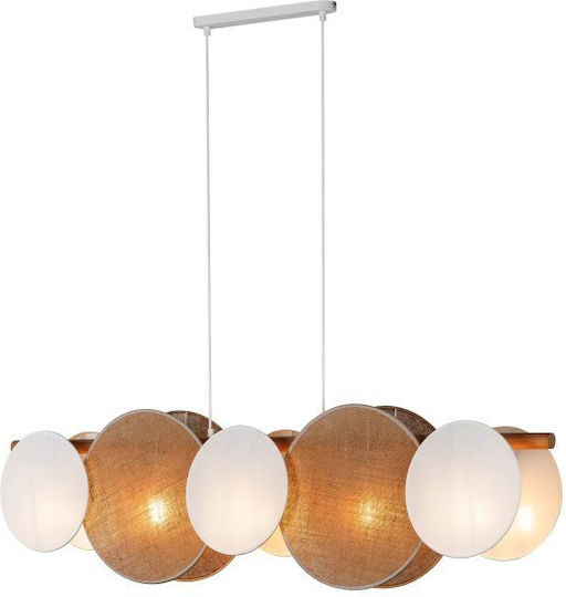 TK Lighting Pendant Light White Rail with Socket E27