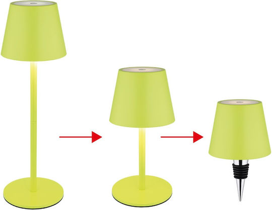 Globo Lighting Metal Table Lamp LED with Green Shade and Base