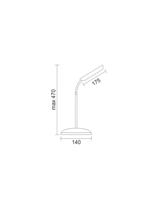 Spot Light LED Lumină de Birou cu Braț Flexibil în Culoarea Alb
