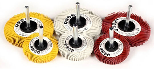 3M Scotch Brite Bristle Radial Schleifscheibe Aluminium και Metall 75mm P220 62970