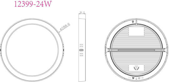 Globo Lighting LED Panel With Warm White Light 3000K