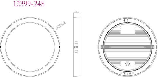 Globo Lighting LED Panel with Warm White Light 3000K