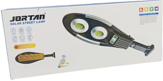 Jortan Ηλιακό Φωτιστικό Δρόμου 100W Ψυχρό Λευκό 6500K με Αισθητήρα Κίνησης, Φωτοκύτταρο και Τηλεχειριστήριο IP66