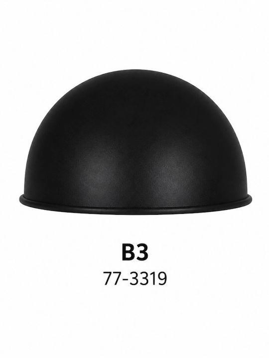 Home Lighting Round Lamp Shade Black with Diameter 17cm