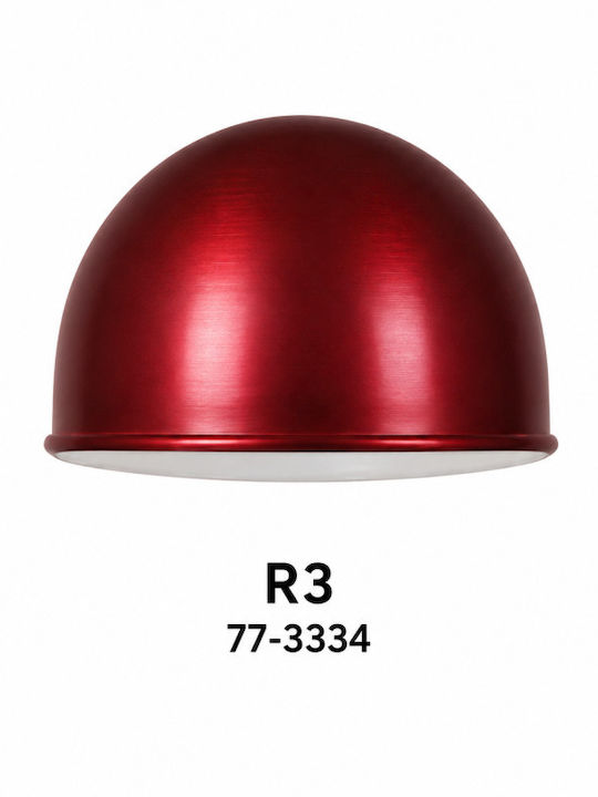 Home Lighting Στρογγυλό Καπέλο Φωτιστικού Κόκκινο με Διάμετρο 17cm