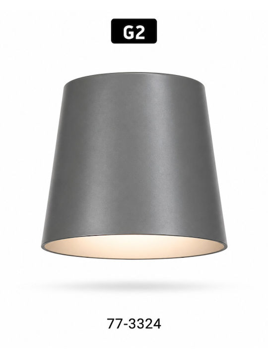 Home Lighting Κωνικό Καπέλο Φωτιστικού Γκρι με Διάμετρο 14cm