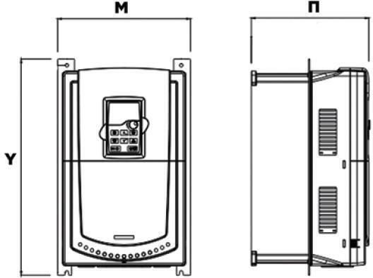 Ρυθμιστης Στροφων Inverter 1φ Εισοδου 230v/3φ Εξοδου 230v 0.4kw Gd20-0r4g-s2 Invt
