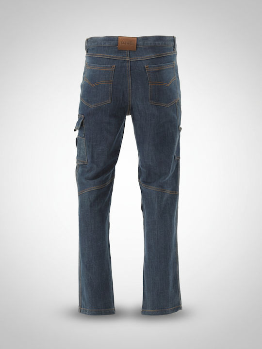 Yato Reflective Work Trousers Jeans Blue